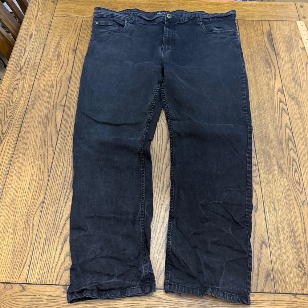 Marc‎ Ecko Cut & Sew Mens Black Denim Jeans Straight Leg 42x30 69D04278